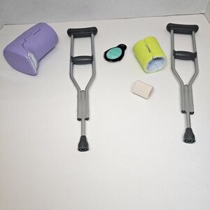 American Girl Doll Feel Better Injury Lot Crutch Cast Bandage Ice Pack Splint